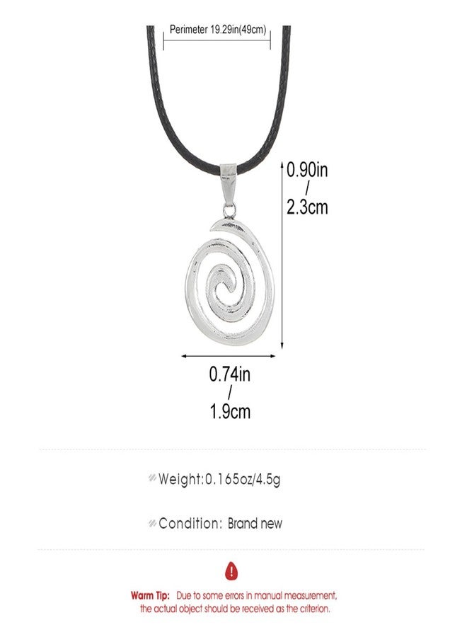 POYAMUSE Chunky Spiral Swirl Necklace - Aesthetic Grunge Jewelry for Trendy Looks, Boho Choker Necklace - Bohemia Jewelry for Women (Silver(Small)) - Image 2